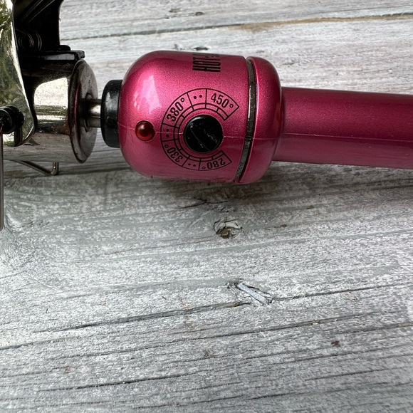 Hot Shot Tools Professional 4" Pink Titanium Beauty Styling Hair Curling Iron - Picture 3 of 4